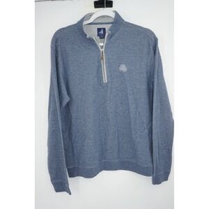 Johnnie O Sully Pullover Sweater Indigo Quarter Zip Casual Men's Medium